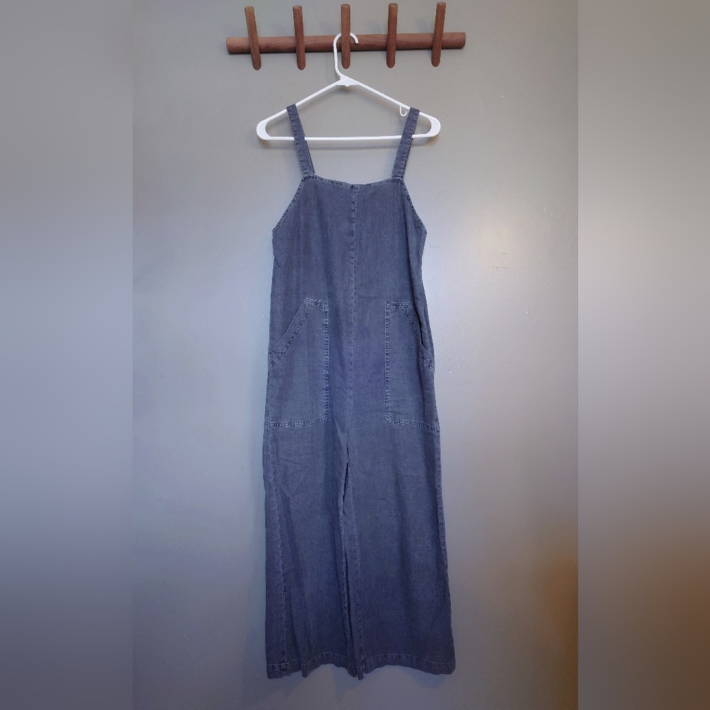 Universal Thread Women's Gray Linen/Rayon  Overalls
